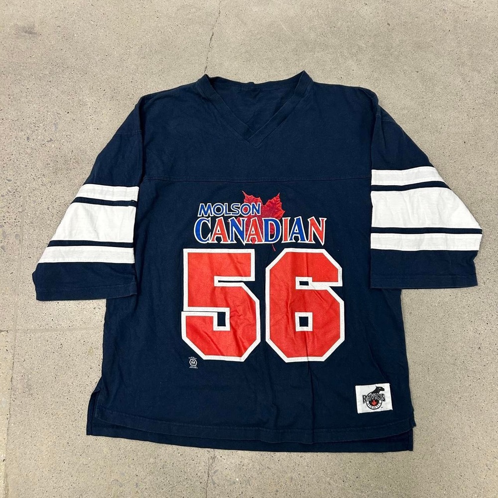 Vintage 90s Ravens Athletic Molson Canadian Beer Promo Jersey (Size XL)